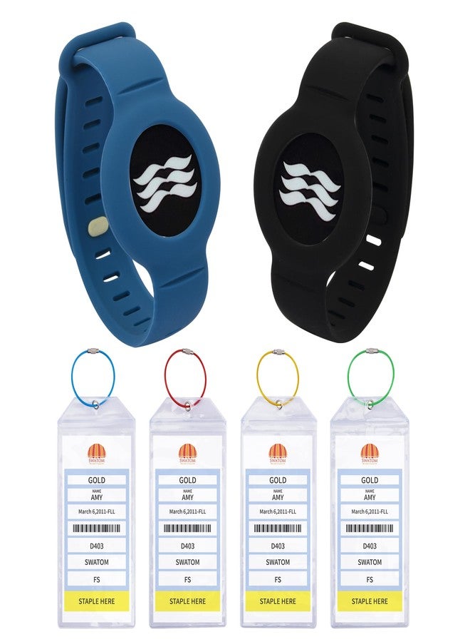 SWATOM Princess Cruise Medallion Holder Accessories 2PCS & Cruise Luggage Tags PVC Holders 4PCS 2024 & 2025 Waterproof-Clear Luggage Tag-Zip Seal Etag Bag with 4 Colors Steel Loops (7.3x3.5'') - Image 1